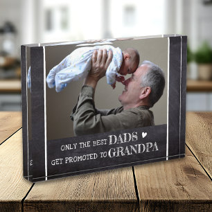 Only The Best Dads Get Promoted To Grandpa Photo Block