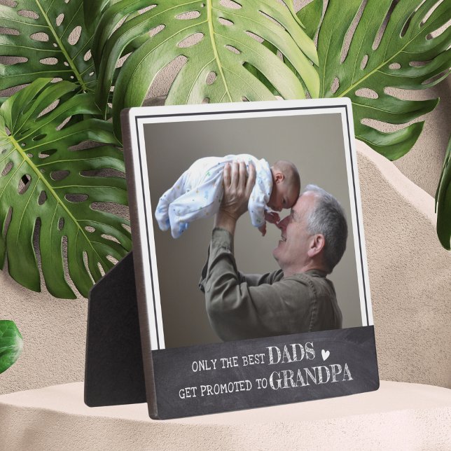 Only The Best Dads Get Promoted To Grandpa Photo Plaque (Creator Uploaded)