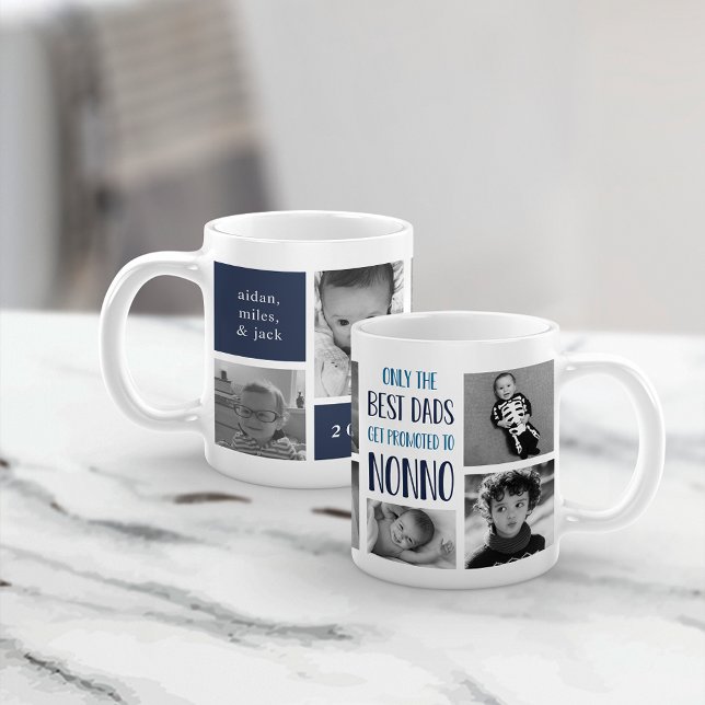 Only the Best Dads Get Promoted to Nonno Photo Coffee Mug (Creator Uploaded)