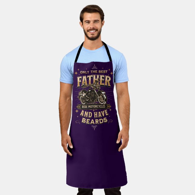 Only The Best Father Ride Motorcycles, Have Beards Apron (Worn)