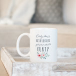 Only the Best Sisters Get Promoted to Aunty Coffee Mug<br><div class="desc">Only the best sisters get promoted to Aunty! Our pretty floral quote mug features the sweet sentiment in handwritten style typography adorned with a spray of blush pink watercolor flowers. A lovely gift for beloved aunts for birthdays,  the holidays,  or Mother's Day.</div>