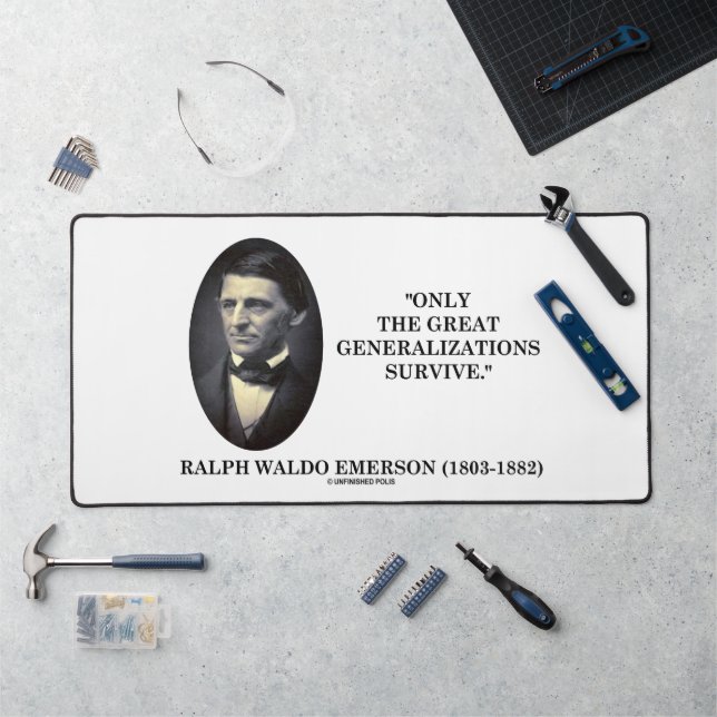 Only The Great Generalizations Survive Emerson Desk Mat (Workstation)