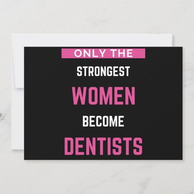 Only The Strongest Women Become Dentists Holiday Card (Front)