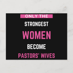 Only The Strongest Women Become Pastors' Wives Holiday Postcard