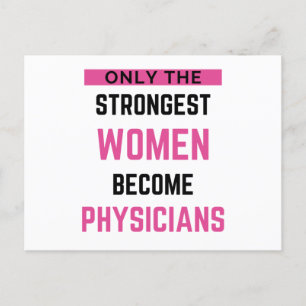 Only The Strongest Women Become Physicians 2 Holiday Postcard