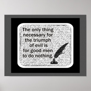 Only thing necessary for triumph of evil poster