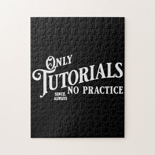 Only tutorials, no practice jigsaw puzzle (Vertical)