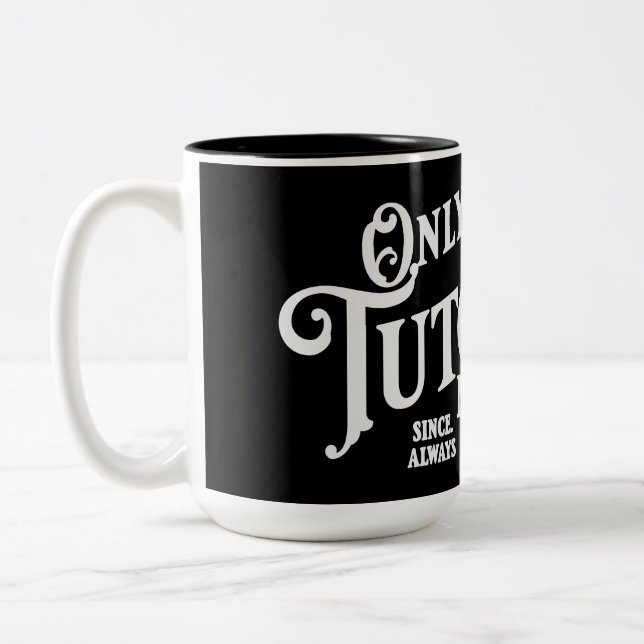 Only tutorials, no practice Two-Tone coffee mug (Left)