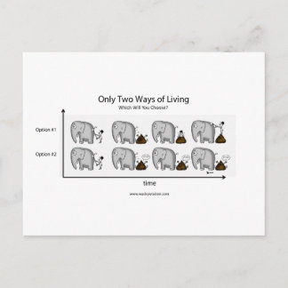 Only Two Ways of Living Postcard