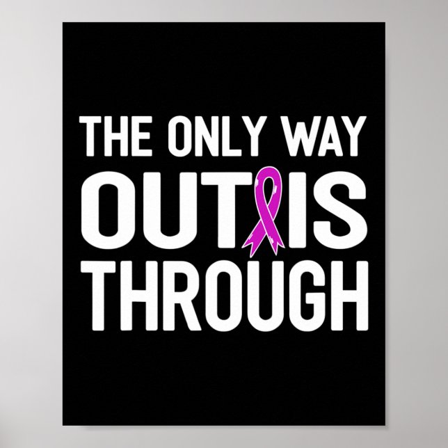 Only Way Out Is Through End Addiction Overcome  Poster (Front)