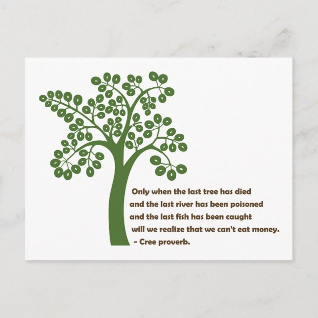 Only When The Last Tree Postcard (Front)
