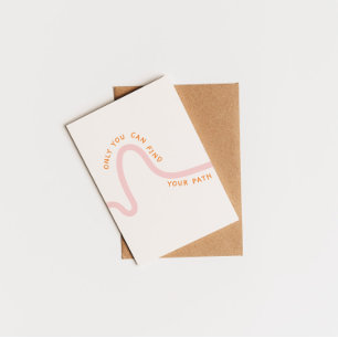 Only you can find your path inspiring quote postcard