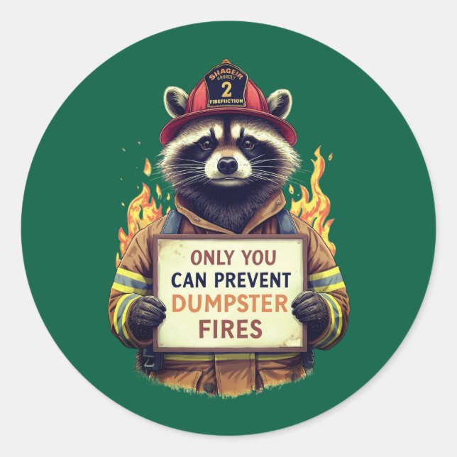 Only You Can Prevent Dumpster Fires Classic Round Sticker (Front)