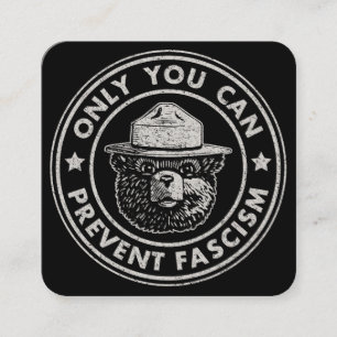 Only You Can Prevent Fascism Vintage Resist Square Business Card