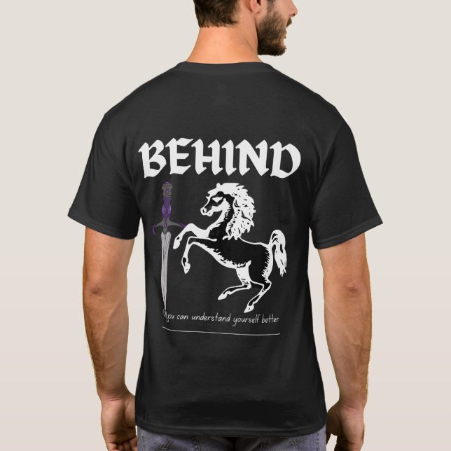 Only You Understand You | Horse & Sword Warrior  T-Shirt (Back)