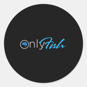 Onlyfish Fishing Tee  Classic Round Sticker