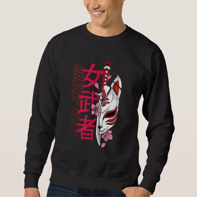 Onna musha Female Samurai Japanese Warrior Ronin B Sweatshirt (Front)