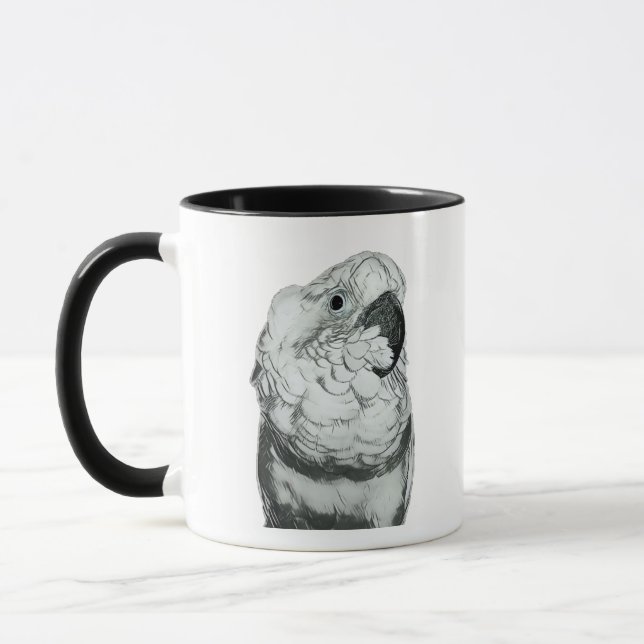 Onni Luck And Happiness black and white mug (Left)