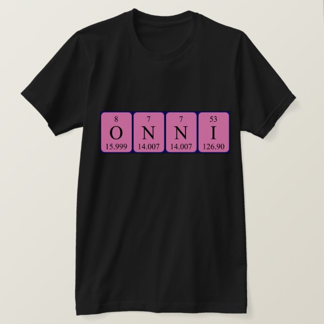 Onni periodic table name shirt (Design Front)