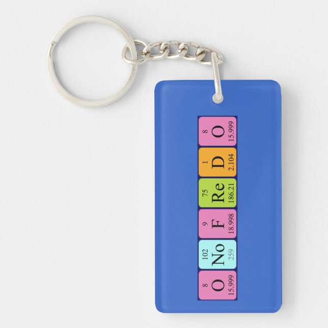 Onofredo periodic table name keyring (Front)