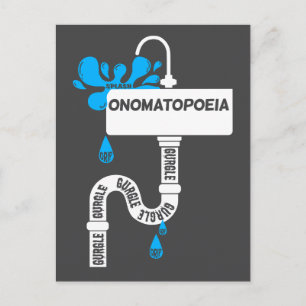 Onomatopoeia creative writing or poetry postcard