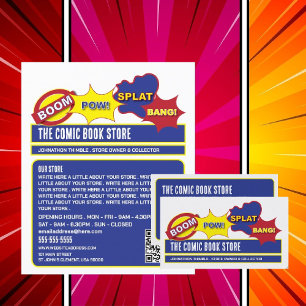 Onomatopoeia Design - Comic Book Store/Collector Flyer