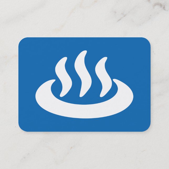 Onsen ♨ Hot Spring 温泉 Japanese Sign Business Card (Back)