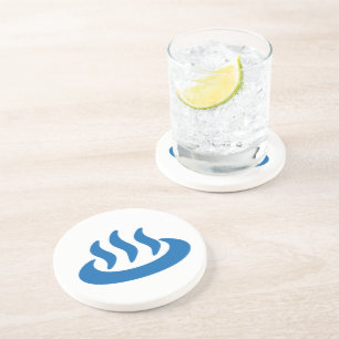 Onsen ♨ Hot Spring 温泉 Japanese Sign Coaster