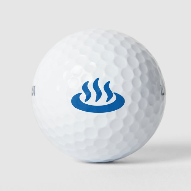 Onsen ♨ Hot Spring 温泉 Japanese Sign Golf Balls (Front)