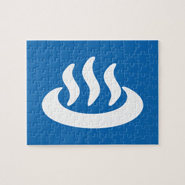 Onsen ♨ Hot Spring 温泉 Japanese Sign Jigsaw Puzzle (Horizontal)
