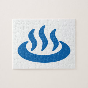 Onsen ♨ Hot Spring 温泉 Japanese Sign Jigsaw Puzzle