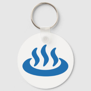 Onsen ♨ Hot Spring 温泉 Japanese Sign Key Ring