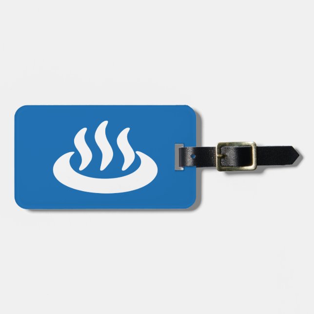 Onsen ♨ Hot Spring 温泉 Japanese Sign Luggage Tag (Front Horizontal)