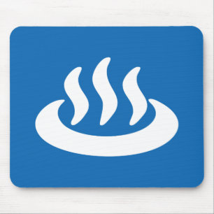 Onsen ♨ Hot Spring 温泉 Japanese Sign Mouse Pad