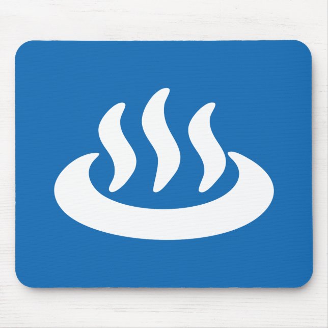 Onsen ♨ Hot Spring 温泉 Japanese Sign Mouse Pad (Front)