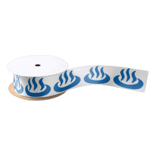 Onsen ♨ Hot Spring 温泉 Japanese Sign Satin Ribbon