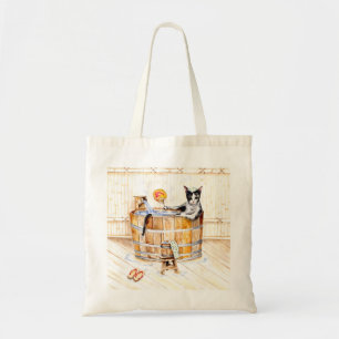 Onsen Kitty DO NOT DISTURB Tote Bag