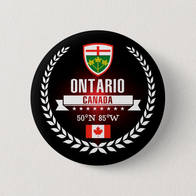 Ontario 6 Cm Round Badge (Front)