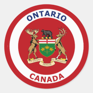 ONTARIO, CANADA CLASSIC ROUND STICKER