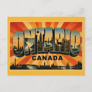 Ontario Canada Vintage Province  Postcard