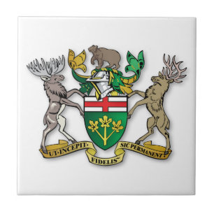 Ontario coat of arms ceramic tile