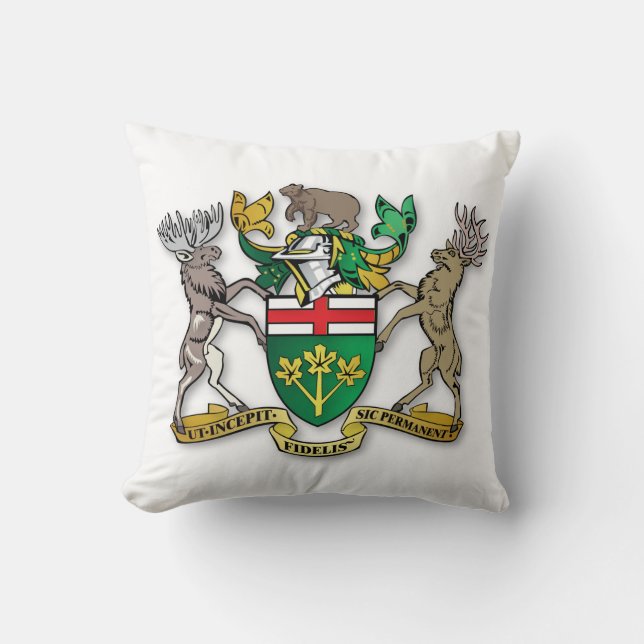 Ontario coat of arms cushion (Front)
