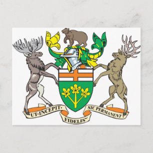 Ontario Coat Of Arms Postcard