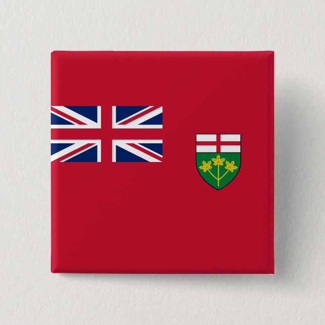 Ontario Flag 15 Cm Square Badge (Front)