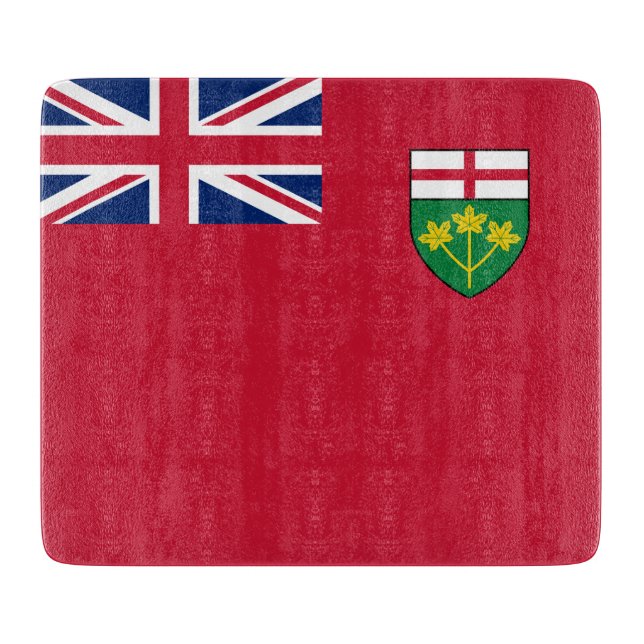 Ontario Flag Cutting Board (Front)
