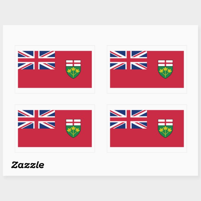 Ontario Flags Graphic Rectangular Sticker (Sheet)