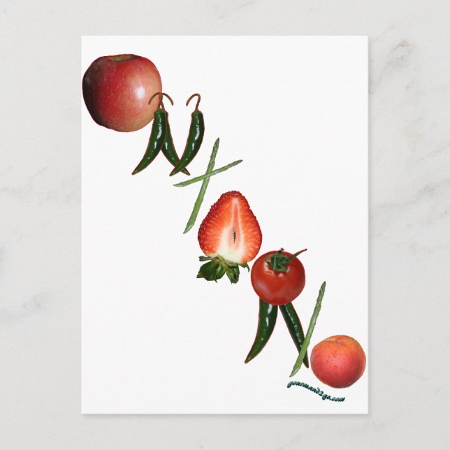 Ontario Fruit and Vegetables Postcard (Front)