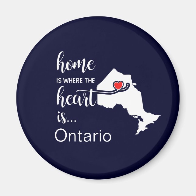 Ontario Home is where the heart is Magnet (Front)