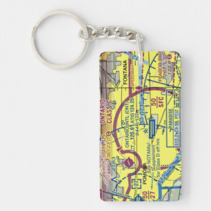 Ontario Intl. Airport chart / taxi diagram Key Ring