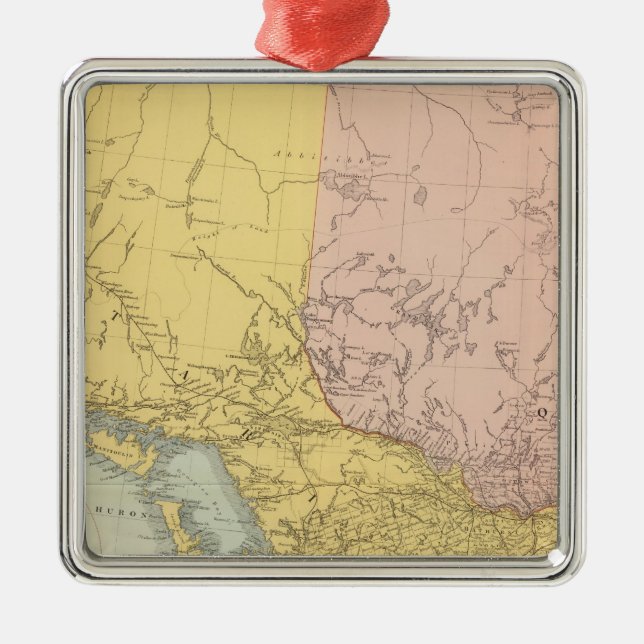 Ontario, Quebec Metal Tree Decoration (Front)